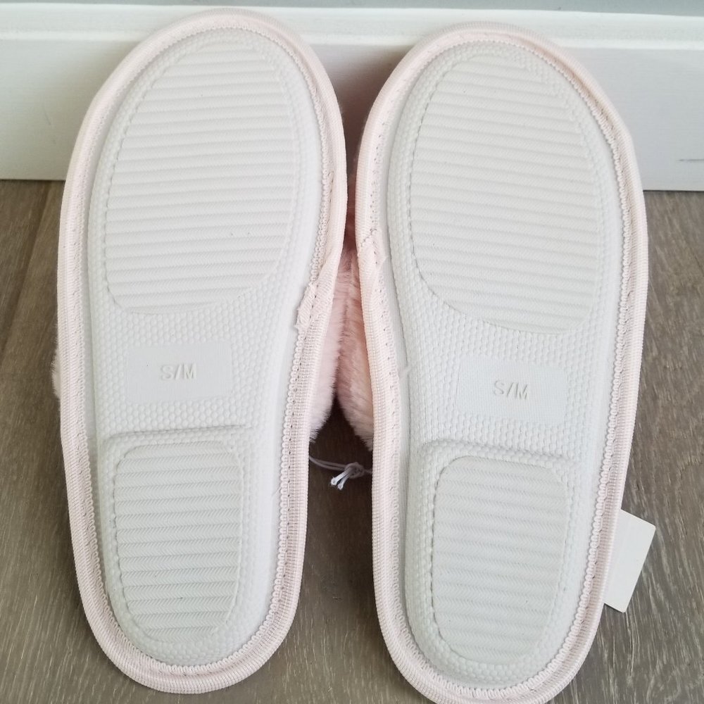 NWT Splendid Faux Fur Crisscross Slippers S/M - Picture 6 of 7